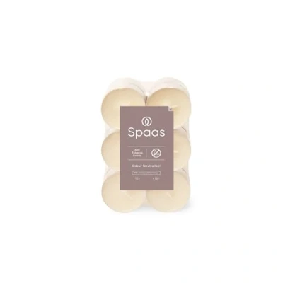 Image de SPAAS Anti tabak maxi theelichten x12, ± 10 uur ivoor