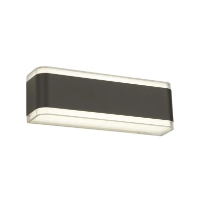 Afbeelding van Searchlight Dunston Buiten Wandverlichting 22 X 7 Cm 7,4W LED Incl. IP44 Donkergrijs