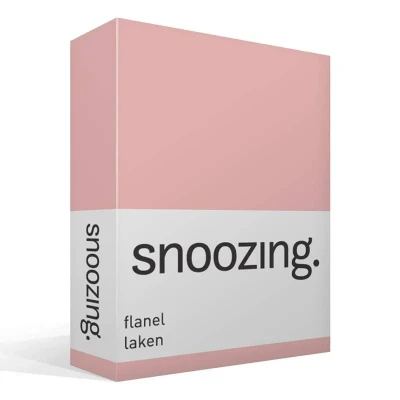 Afbeelding van Snoozing Flanel Laken Tweepersoons 200x260 cm Roze