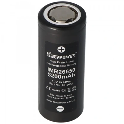 Afbeelding van Keeppower IMR26650 5200 mAh, 15 A, 3,6 V 3,7 Li ionbatterij