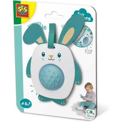 Afbeelding van SES Tiny Talents Grijpspeelgoed dimple Konijn Baby fidget verschillende materialen en texturen Speelgoed vanaf 6 maanden