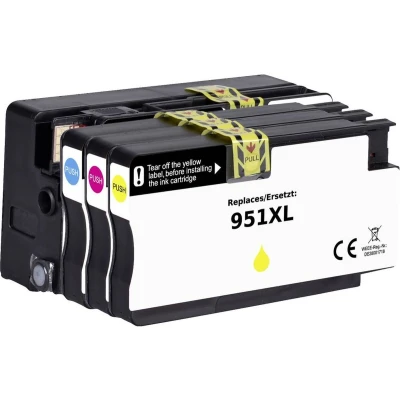 Afbeelding van Renkforce Inktcartridge vervangt HP 950XL, 951XL, C2P43AE, CN045AE, CN046AE, CN047AE, CN048AE Compatibel Combipack Zwart, Cyaan, Magenta, Geel RF 5705448