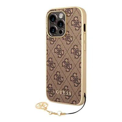 Afbeelding van Guess 4G Charms Back Case Geschikt voor Apple iPhone 14 Pro (6.1&quot;) Bruin