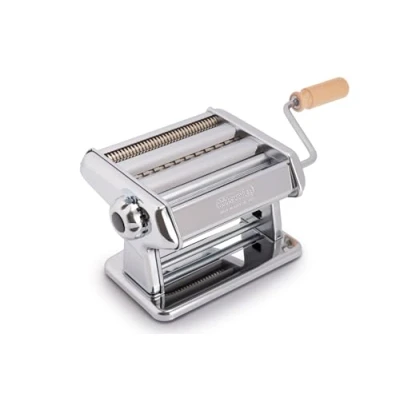 Afbeelding van Imperia Titania. Pastamachine. 100% Made in Italy. Verse pastamachine van staal. Handmatige lamineermachine met zwengel. Maakt een blad voor lasagne, Tagliolini, Fettuccine.