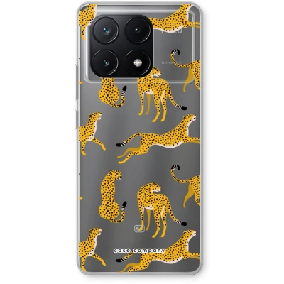 Afbeelding van Case Company® hoesje geschikt voor Xiaomi Poco X6 Pro Luipaard Soft Cover Telefoonhoesje Bescherming aan alle Kanten en Schermrand
