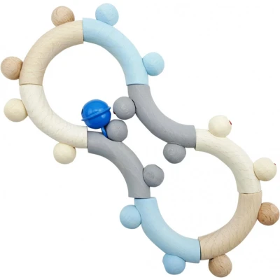 Afbeelding van Hess Rammelaar achtvormig (naturel/blauw).