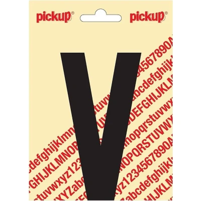 Afbeelding van Plakletter Nobel Sticker zwarte letter V Pickup