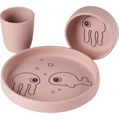 Afbeelding van Done by Deer Silicone Dinerset Sea Friends Powder