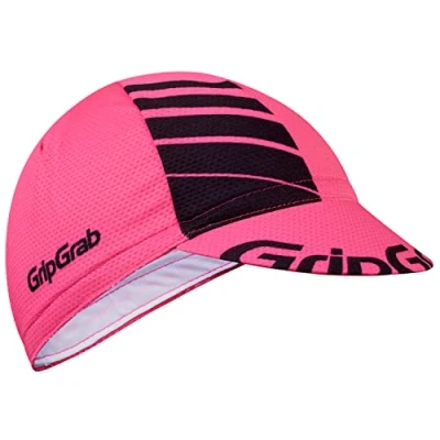Afbeelding van GripGrab Lightweight Zomer Fietspet Mesh Cycling Cap Retro Fietsmuts UV Bescherming Helmmuts Roze/Zwart Unisex Maat M/L (57 63 cm)