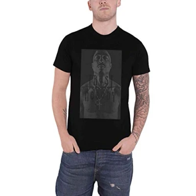 Afbeelding van Tupac T shirt 2 Pac Trust Nobody Logo All Eyez on Me officieel heren, zwart, zwart.