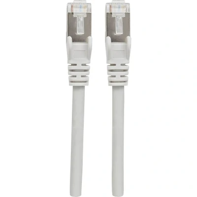 Afbeelding van Intellinet 736749 RJ45 Netwerkkabel, patchkabel CAT 6A S/FTP 10.00 m Grijs Folie afscherming, Afscherming gevlochten, Halogeenvrij 1 stuk(s)