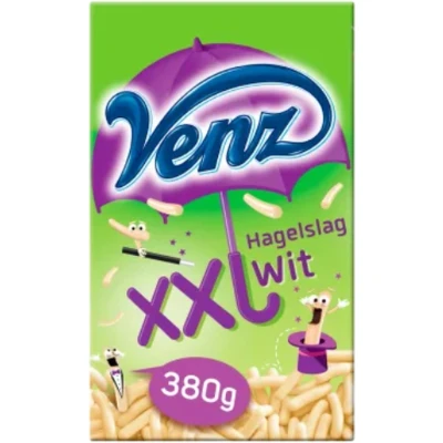 Afbeelding van Venz XXL Hagelslag Wit 9x380g