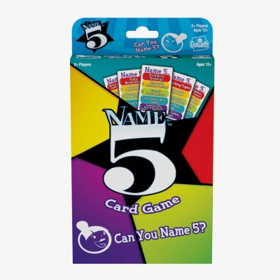 Afbeelding van Goliath Name 5 Card Game Kaartspel Trivia Kun je er vijf noemen?