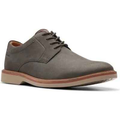 Afbeelding van Clarks Atticus Veterschoenen, Heren, Maat: 41, Dark grey Nubukleer