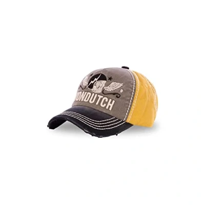 Afbeelding van Von Dutch Xavier vintage baseballpet geel en kaki heren, Geel.