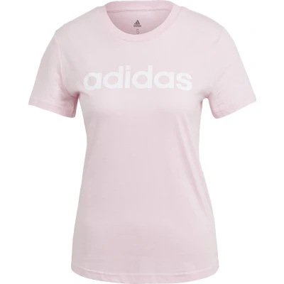 Afbeelding van adidas Sportswear W LIN T Tshirt print, Dames, Maat: Large, Clear pink/white