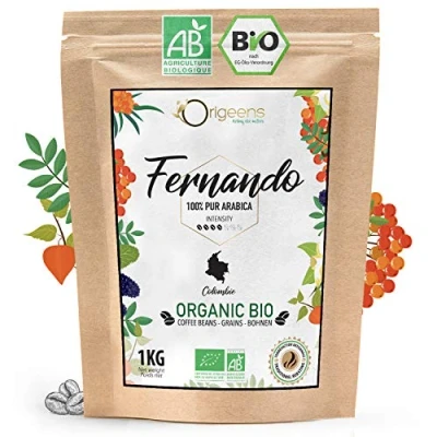 Image de ORIGEENS CAFE Grain BIO 1kg Café en Arabica Fernando Single Origin Colombie Torréfaction Artisanale