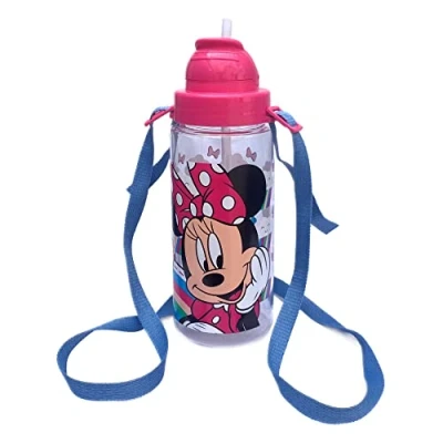 Afbeelding van CARTOON Disney Tritan drinkfles met rietje voor kinderen, 500 ml, schouderriem