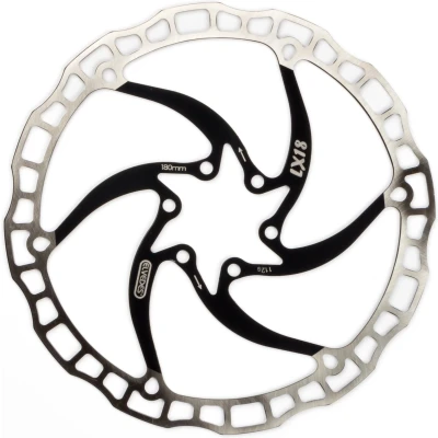 Afbeelding van Elvedes Remschijf 180 Mm 6 Gaats Zwart/zilver Staal