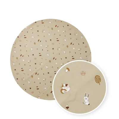 Afbeelding van Meyco Baby Forest Animals kinderstoel knoeimat sand