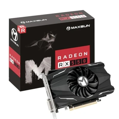 Image de Carte Graphique Maxsun Radeon RX 550 AERO ITX 4G OC 4Go GDDR5 1183MHz PCI Express x16 Noir