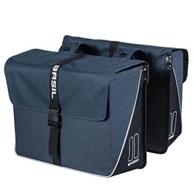 Afbeelding van Basil Forte Dubbele Fietstas 35L Blauw / Zwart