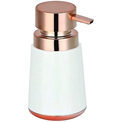 Afbeelding van MSV Zeeppompje/dispenser Coruna PS kunststof wit/koper 8 x 15 cm 250 ml