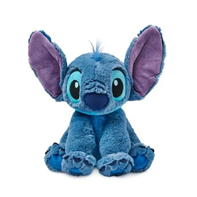Afbeelding van Disney Officiële Stitch pluche deken voor kinderen, knuffelig karakter met pluizige textuur en geborduurde details, zachte oren, geschikt alle leeftijden.