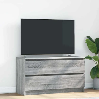 Afbeelding van vidaXL Tv meubel 100x35x54 cm bewerkt hout grijs sonoma eikenkleurig