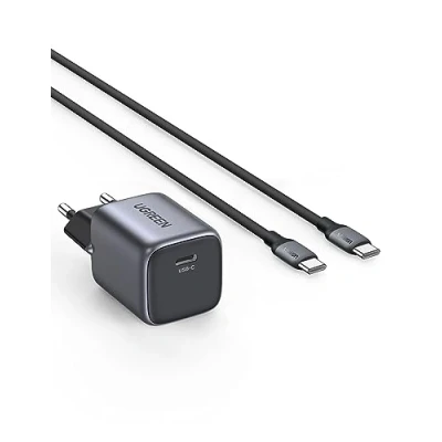 Afbeelding van UGREEN Nexode 30 W GaN Tech USB C oplader met 1 m kabel van siliconen, compatibel iPhone 15 Plus Pro Max 14 13 12 11 iPad Air Mini MacBook M1 Galaxy S23 S22 Ultra S21