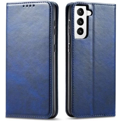 Afbeelding van Casecentive Leren Wallet case Luxe Samsung Galaxy S21 blauw