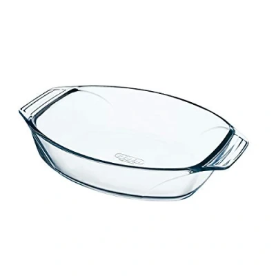 Afbeelding van Pyrex Let&#039;s Share Ovenschaal Rechthoek met Grepen 700 ml Transparant Borosilicaatglas