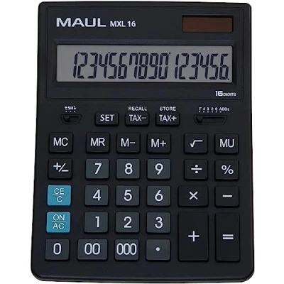 Afbeelding van Maul Bureaurekenmachine Mxl 16, Zwart
