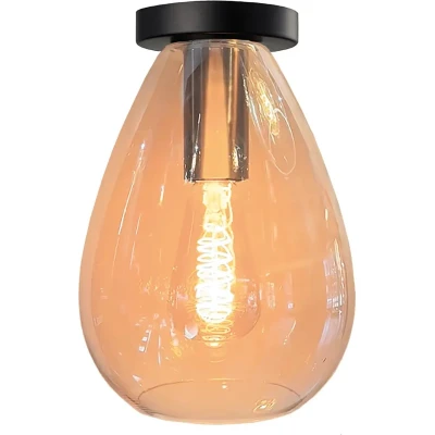 Afbeelding van Freelight Plafondlamp Dorato H 26 cm zwart goud