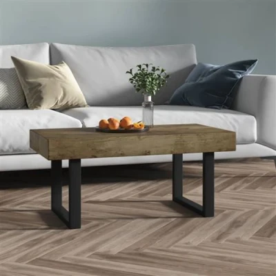 Afbeelding van Salontafel 90X45X40 Cm Mdf En Ijzer Zwart