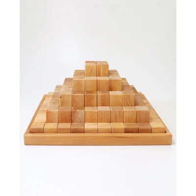 Afbeelding van Grimm&#039;s Bouwset grote trap piramide naturel
