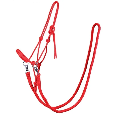 Afbeelding van Qhp Touwhalster Met Teugels Rood