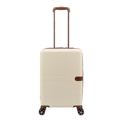 Afbeelding van Decent Stella Handbagage Koffer 55 cm 37 Liter TSA Slot Gebroken wit