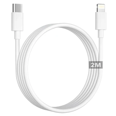 Afbeelding van kabel voor iPhone 2 m [Apple MFi gecertificeerd], USB C naar Lightning snel opladen 14 Pro Max/13/12 Mini/11/XS/XR/8/SE/iPad