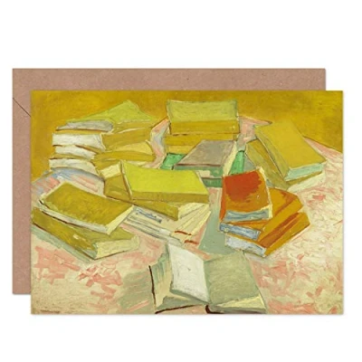 Afbeelding van Vincent van Gogh batterijen French Novels Fine Art Greeting Card Plus omwikkeld Blank Inside Fran