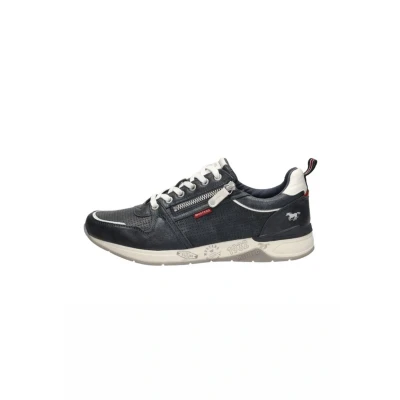 Afbeelding van Mustang Sneakers laag, Heren, Maat: 41, Blauw Imitatieleer/ textiel