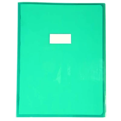Image de Protège Cahier Cristal 24/100ème 24x32cm Transparent Vert