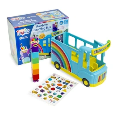 Afbeelding van Learning Resources Tellen met Regenboog, leeftijd 3+, Interactieve Numberblocks Bus Set Seven uit Collection, Speel 12 liedjes en geluiden, CBeebies Toys, HM96092 UK
