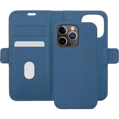 Afbeelding van iPhone 13 Pro Max Bookcase hoesje dbramante1928 Effen Blauw Leer
