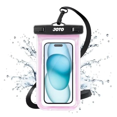 Afbeelding van JOTO waterdichte hoesjes voor iPhone 13/12/11 Mini Pro Max XS XR X SE, Samsung S22 S20 FE A52, Redmi Note 11S/10S/10/10 Pro, gecertificeerd door IPX8, beschermhoes telefoon tot 7 inch roze kristal