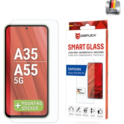 Afbeelding van Displex Smart Glass, Displayschutzfolie (1 Stuk, Samsung Galaxy A35, A55), Smartphone beschermfolie, Transparant