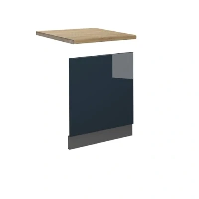 Afbeelding van Vicco Frontpaneel Fame Line, Donkerblauw hoogglans/Antraciet, 60 cm , WB Eik