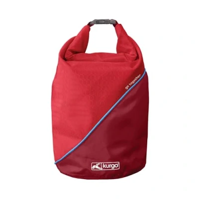 Image de Kurgo Sac à Croquettes pour Chiens, Accessoire le camping, sans BPA, pliable, capacité 2,2 kg, Rouge