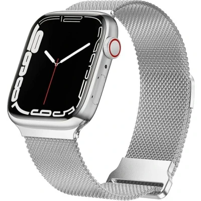 Afbeelding van Apple Watch Milanese band Zilver Extra sterke magneet Geschikt voor 38mm / 40mm 41mm