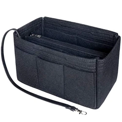 Afbeelding van Soyizom Handtasorganizer van vilt voor handtas, draagtas, inzetstuk Speedy 25 40, Neverfull (6 kleuren, 3 maten), zwart.